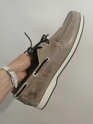 Men's Leather Sneakers Topsiders Moccasins Bata Sz 43 EU