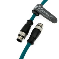M12 D-Code 4 Pin Male Flex Shielded Ethernet Cat5e Cable for Industrial Camera