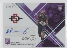 2017 Panini Elite Draft Picks Aspirations Purple 15/99 Donnel Pumphrey Auto 0w8