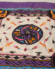 Hav-A-Hank Handkerchief 20.5" x 21.5" USA Southwestern Aztec Native American