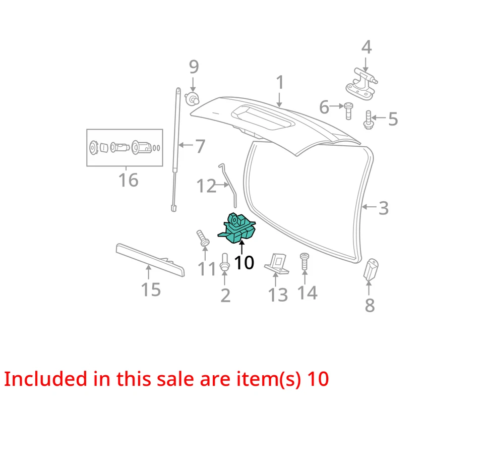Actuador de bloqueo de puerta levadiza Dodge Durango 04-05 2004-2005 55362102ab Foto 3 de 4