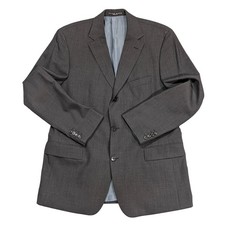 VTG Hugo Boss Scorsese Movie US Blazer Jacket 44R Grey 100% Wool Made in USA