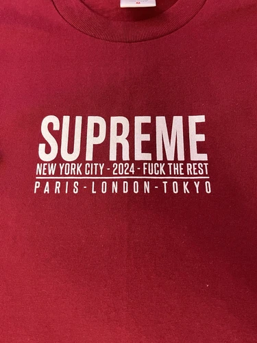 Tee shirt Supreme Paris Rouge Cardinal Taille Medium SS24 Neuf sans étiquette/sac