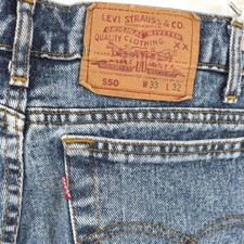 Levis 550 Jeans Vintage 1992 32x32 Relaxed Tapered Made in USA Stone Acid Wash