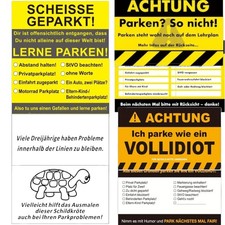 Scheiße Geparkt Karten  25/50 Stück Strafze...
