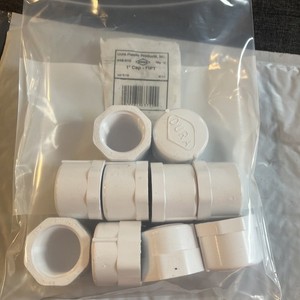 Dura Threaded Cap Schedule 40 PVC 1" inch 738557 Lot of 10 New 