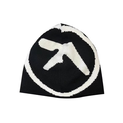 Aphex Twin Style Beanie   Y2K Winter Fashion Cap