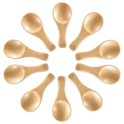 Short Handle 10 Packets of Small Wooden Spoon, Perfect for Small Jars of5880