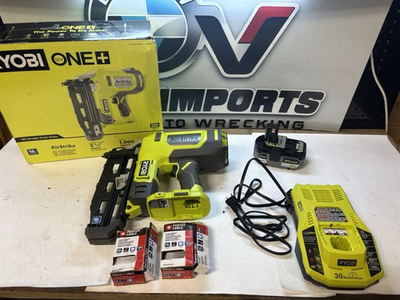 #ad RYOBI ONE HP 18V Brushless 16 G Straight Finish Nailer w 4ah Battery amp; Charger $139.95