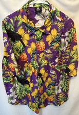 Minnesota Vikings Hawaiian Shirt Men's 2XL  Button Down Short Sleeve NFL Brand
