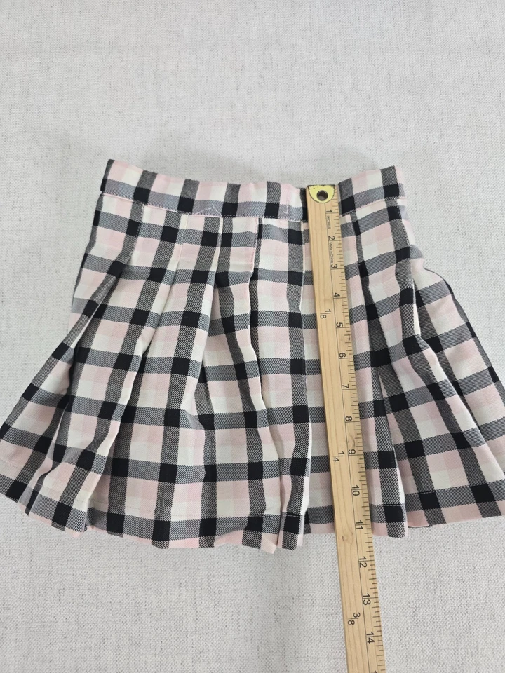 Minifalda plisada Jessica Simpson niñas talla 5/6 rosa gris a cuadros elástica Foto 4 de 4