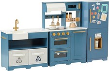 Teamson Kids Little Chef Atlanta Modular Wooden Play Kitchen, 3-Piece Pretend Se