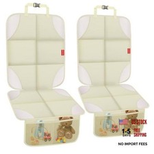 Car Seat Protector, Carseat Seat Protectors with Thick Padding No 2 Pack Beige