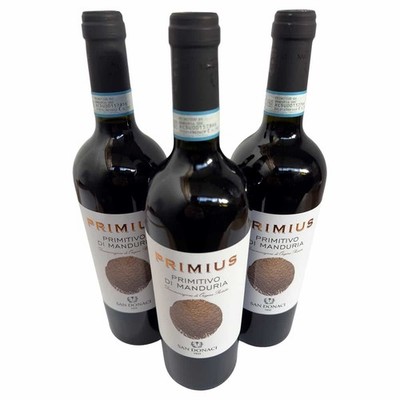 PRIMIUS Primitivo di Manduria DOP 2022 - Cantina San Donaci - 3 x 0,75 Lit.