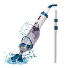 Pool Vacuum for Above Ground Pool with a Telescopic Pole, Running time up to ...