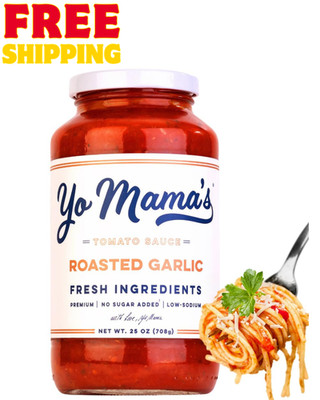 Yo Mama's Foods Keto Roasted Garlic Pasta Sauce - Pack 1.56 Pound (Pack of 1) 