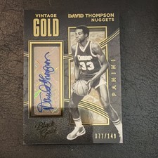 DAVID THOMPSON Panini Black Gold Vintage Gold Signatures Auto #12/149