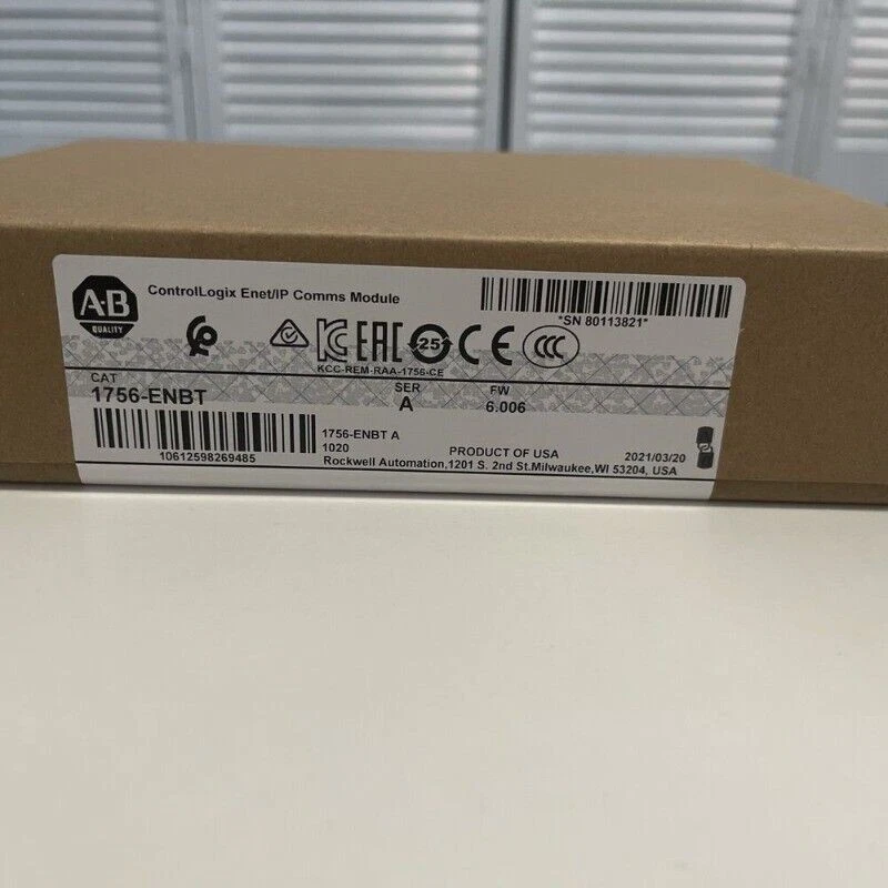 NUEVO Allen-Bradley 1756-ENBT EtherNet/IP ControlLogix Module 1756 ENBT AB US Foto 2 de 4