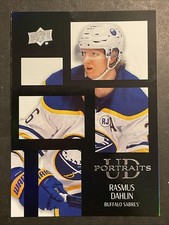 2024-25 Upper Deck Series 2 Rasmus Dahlin UD Portraits P48 Black Parallel Sabres