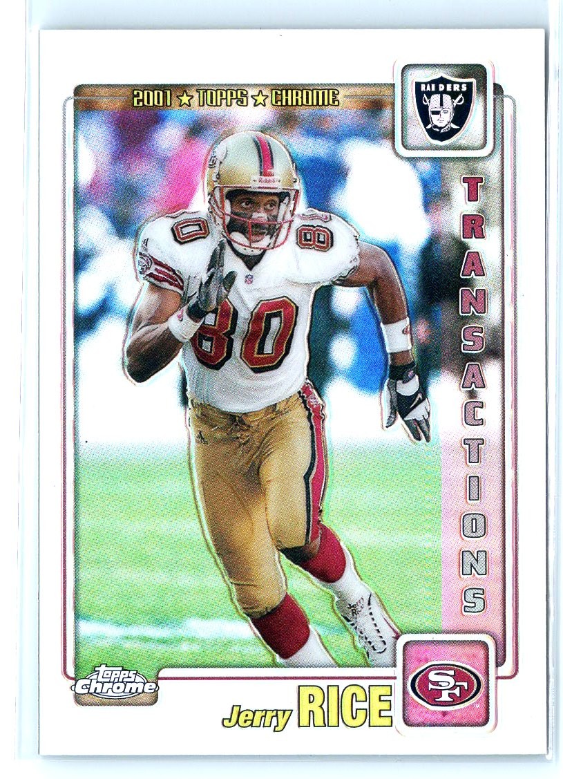 2001 Topps Chrome #136 Jerry Rice Refractors #/999