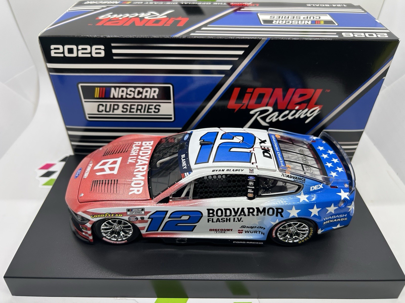 2026 Ryan Blaney #12 Body Armor Flash IV Patriotic Red White Blue Flashcoat