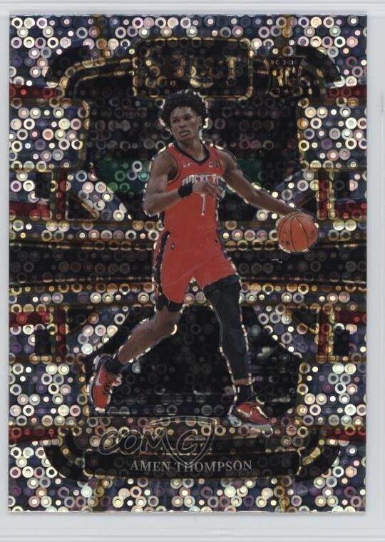 2023-24 Panini Select Concourse Disco Prizm Amen Thompson #96 wq8