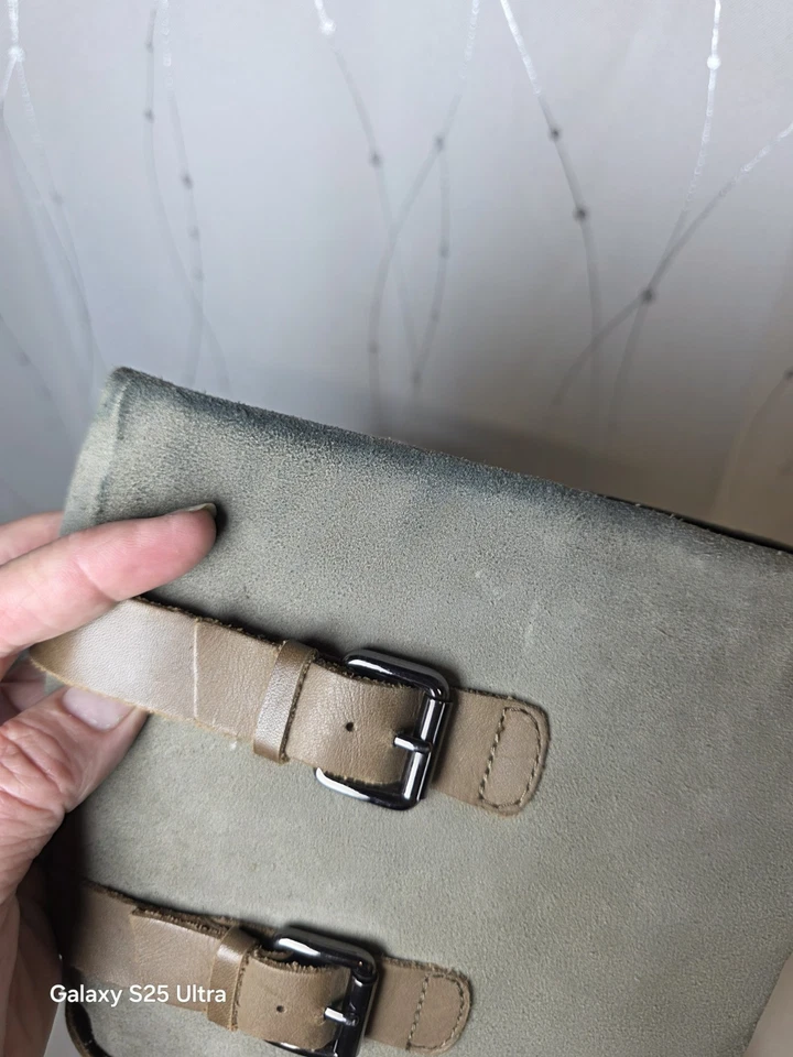 Report Womens Monroe Boots 8 Heel Buckles Slouchy Feminine Grayish - Image 2 of 4