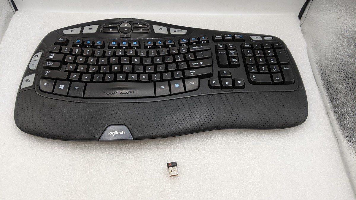 Logitech K350 ( Y-RBN90 ) Wireless Comfort Wave Ergonomic Keyboard