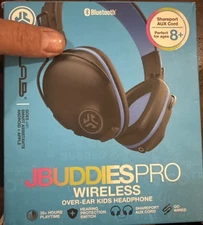 JLAB JBuddiesPro Wireless Over-Ear Headphones (Blue)