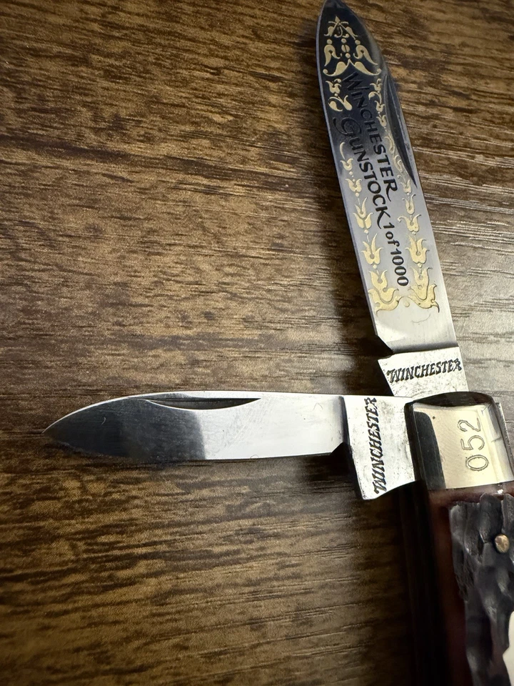WINCHESTER DARK BONE GUNSTOCK 1 OF 1000 KNIFE SN#052 Rare - Image 4 of 4