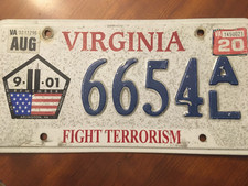 Terrorism Virginia License Plate and Bin Laden Reward Matches