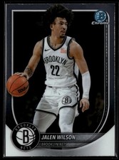 2025-26 Bowman Chrome Base Jalen Wilson Brooklyn Nets #BCV-60