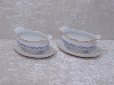 fUyazc - 2 x antike Unger & Schilde Roschütz Porzellan Sauciere - Vintage