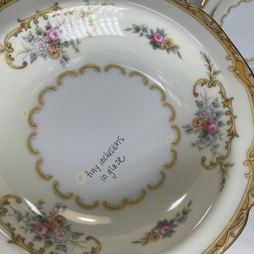4x Ciotole Noritake M LOTUS frutta dessert salsa vintage 1933 bordo oro pergamena #1C - Foto 7 di 9