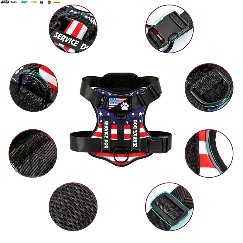 Dog Harness and Leash Set, Escape Proof No Pull Dog Vest Harness with Reflective