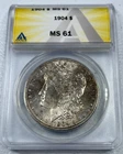 1904  US Morgan Silver Dollar,   MS61 by ANACS,   a SUPERB looking coin!!