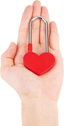 10PCS Heart Shaped Padlocks - Keyless Love Locks for Weddings & Anniversaries - Picture 6 of 9