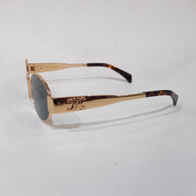 Celine CL40235U Gold Metal Frame Green Lenses Sunglasses | eBay
