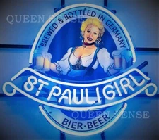 St. Pauli Girl Bier Beer 24"x20" Neon Sign Lamp Light With HD Vivid Printing