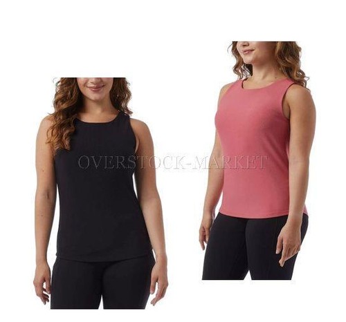 NEW! WOMENS 32 DEGREES COOL SOFT TEXTURED RIBBED TANK WITH BUILD IN BRA! VARIETY - Picture 1 of 4