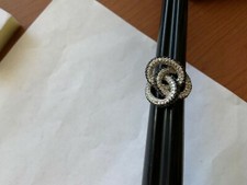 Sterling Silver Three Interlocking Circles Ring Sz.9.5, READ 