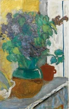 PIERRE BONNARD Poster or Canvas Print "LILAS MAUVE DANS UN VASE DE TERRE JAUNE"