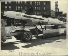 1964 Press Photo U. S. missile cruiser carries a Talos missile at Hamm's square