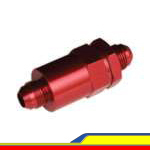 HPC -8an Fuel Filter Red 120 Micron In-Line Fuel Filter -8an