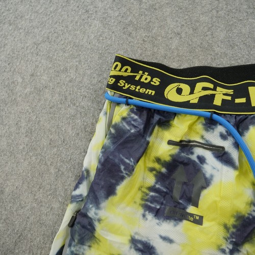 Nike x Off-White NRG Shorts Womens Large Yellow Black Running Lined Elastic Wais - Picture 5 of 20