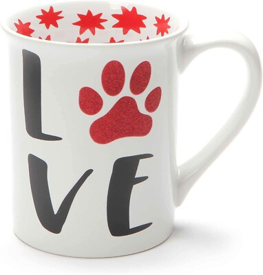 Our Name is Mud - Love Paw Glitzer Tasse - Love my furry friends Katze Hund