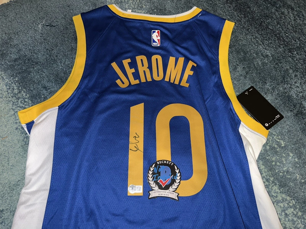 Ty Jerome Signed Golden State Warriors Jersey Superstar Champs Beckett