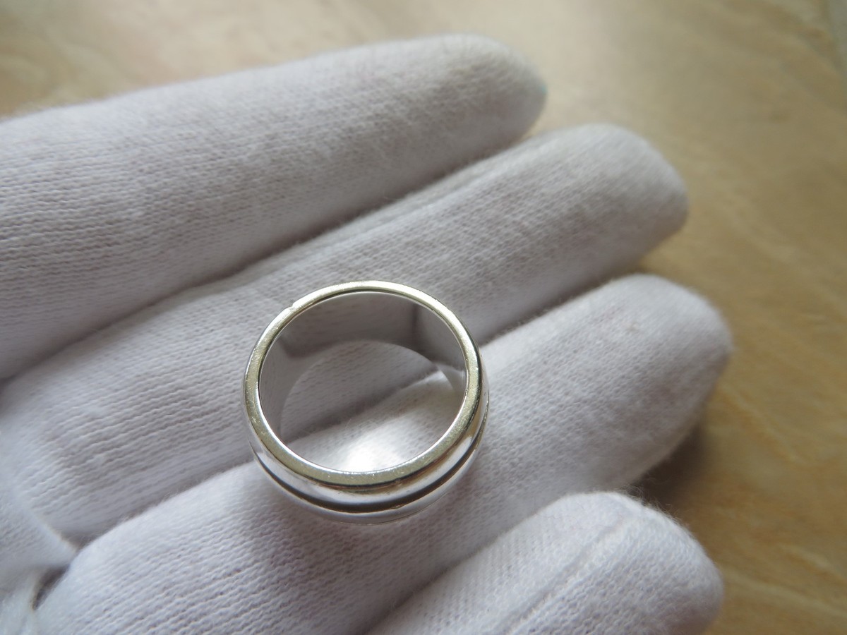 Tiffany & Co. Sterling Silver Groove 1995 9mm Band Ring. Size 6 | eBay