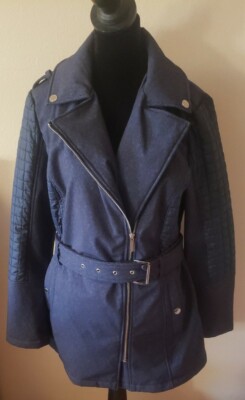 Michael Kors Women Navy Heather Winter Jacket Size:M