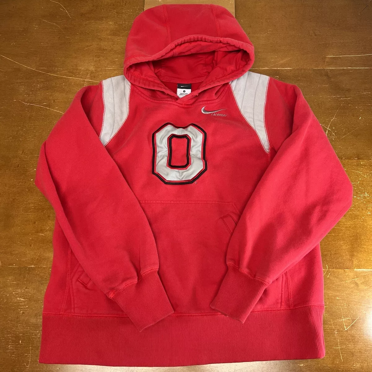 Ohio State Buckeyes Hoodie Mens Small Red Long Sleeve Lacrosse